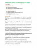 CREACIÓN DE FIGURAS CON ARROZ Y PALILLOS CHINOS. EDAD: 2 AÑOS