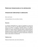Relaciones interpersonales en los adolescentes