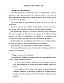 El proceso de implantacion un sistema ERP