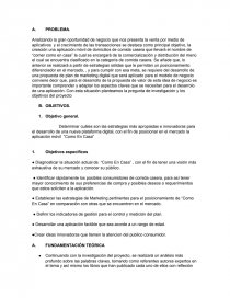 Marketing aplicación móvil “Como En Casa”. Página 1