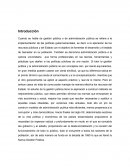 Ensayo sobre gestion pública