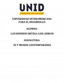 FE Y MUNDO CONTEMPORÁNEO
