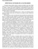 ESPECTÁCULO: DICTADURA DE LA CULTURA MUNDO