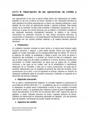 Descripción de las operaciones de crédito y bancarias