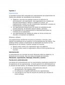 Resumen cap 1 y 4 Fundamentos de la Administracion