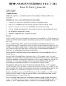 HUMANISMO UNIVERSIDAD Y CULTURA