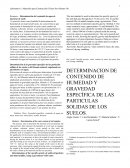 Resumen— Determinación del contenido de agua de muestras de suelo