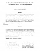 EVALUACION DE UN POLÍMERO BIODEGRADABLE A PARTIR DE ALMIDÓN DE OCA (Chupicca apilla)