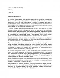 Reflexión del libro SEDA. Página 1