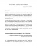 ENSAYO SOBRE LA INDUSTRIALIZACIÓN EN MÉXICO