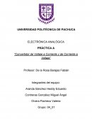 ELECTRÓNICA ANALÓGICA PRÁCTICA A “Convertidor de Voltaje a Corriente y de Corriente a Voltaje”