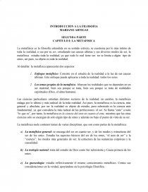 INTRODUCCION A LA FILOSOFIA MARIANO ARTIGAS SEGUNDA PARTE CAPITULO I: LA METAFISICA. Página 1
