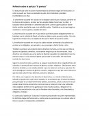 Reflexión sobre la película "El pianista"