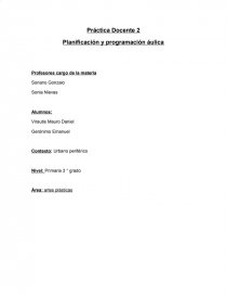 Práctica Docente 2 Planificación y programación áulica. Página 1