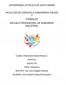 PROCESOS INDUSTRIALES I (Practica) Soldadura