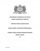 ENSAYO SOBRE LA ADOPCION INTERNACIONAL