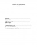 ACTIVIDAD 1. RELATO DESCRIPTIVO. Los conflictos y las formas alternativas de resolución