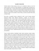 Educación y Valores