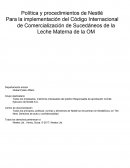 Política y procedimientos de Nestlé