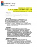 CONFERENCIA MAGISTRAL: LA RELEVANCIA DE LA SEGURIDAD DIGITAL Y LA CIBERSEGUIRIDAD EN LA ACTUALIDAD