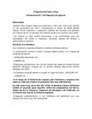 PROGRAMA DE ACTO CÍVICO REPARTICIÓN DE TIERRAS