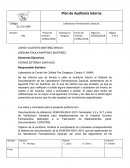 Plan auditoria Laboratorio de Control de Calidad Fes Zaragoza