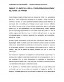 ENSAYO DEL CAPITULO I DE LA “PSICOLOGÍA COMO CIENCIA” DEL AUTOR IAN PARKER