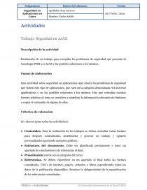 Seguridad en AJAX. Página 1