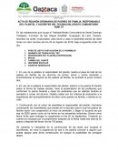 Acta de reunión ordinaria de padres de familia