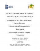 PUNTO DE EQUILIBRIO . Pizzería “PIZZANIA”