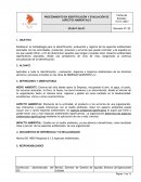 Procedimiento para la evalución de aspectos ambientales