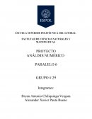 PROYECTO ANÁLISIS NUMÉRICO