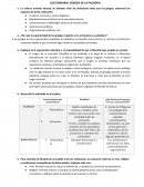 CUESTIONARIO: GENESIS DE LA FILOSOFIA