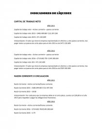 INDICADORES DE LÍQUIDEZ CAPITAL DE TRABAJO NETO. Página 1