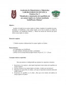 Práctica 7 "Modelado y simulación de equilibrio de un cuerpo rígido en el plano mediante SolidWorks Motion"