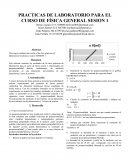 PRACTICAS DE LABORATORIO PARA EL CURSO DE FÍSICA GENERAL SESION 1