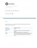 GESTIÓN DE EMPRESAS. TALLER 2