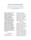 Clases de reacciones químicas