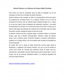 Derecho romano y su influencia en Europa y Medio Occidente