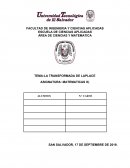 La trasnformada de Laplace