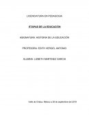 Etapаs de la educación