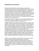 IMPORTANCIA DE LA RETORICA