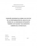 CAMPAÑA INFORMATIVA SOBRE LOS EFECTOS DE LA CONTAMINACIÓN DEL AGUA EN LOS PERROS DE LA COMUNIDAD ESTUDIANTIL “ANDRÉS ELOY BLANCO” DEL MUNICIPIO CABIMAS DEL ESTADO ZULIA