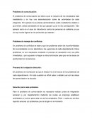 Problema de comunicación. Problema de manejo de conflictos