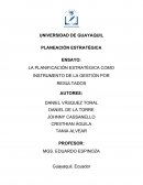 LA PLANIFICACIÓN ESTRATÉGICA COMO INSTRUMENTO DE LA GESTIÓN POR RESULTADOS