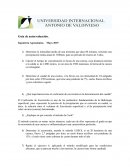 Guía de autoevaluación. Ingeniería Agronómica