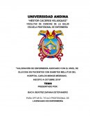 VALORACIÓN DE ENFERMERÍA ASOCIADO CON EL NIVEL DE GLUCOSA EN PACIENTES CON DIABETES MELLITUS DEL HOSPITAL CARLOS MONGE MEDRANO