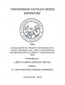 Actualización del principio de oralidad en el Código Procesal Civil, para la aplicación de una Sentencia eficaz, pronta y oportuna en el Perú