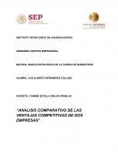 ANALISIS COMPARATIVO DE LAS VENTAJAS COMPETITIVAS DE DOS EMPRESAS