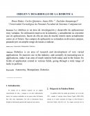 ORIGEN Y DESARROLLO DE LA ROBOTICA